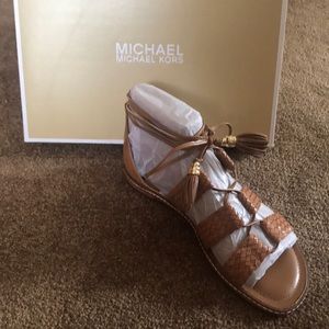Woven Leather Gladiator Sandal